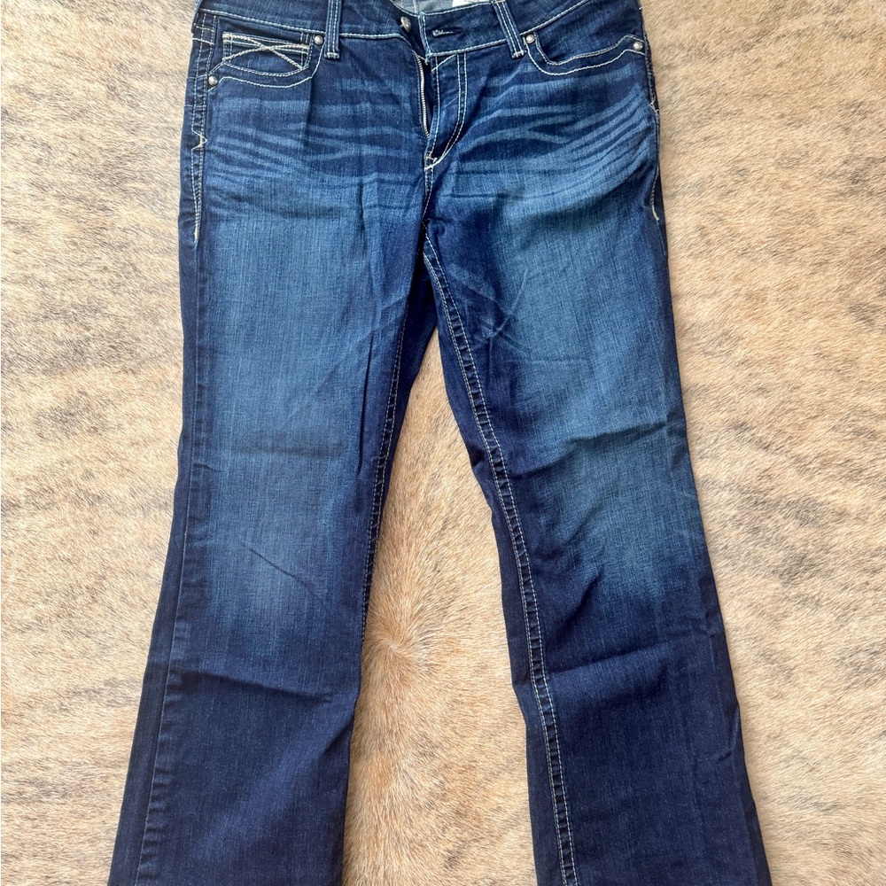 Ariat Blue Boot Cut Jeans with Subtle Flare